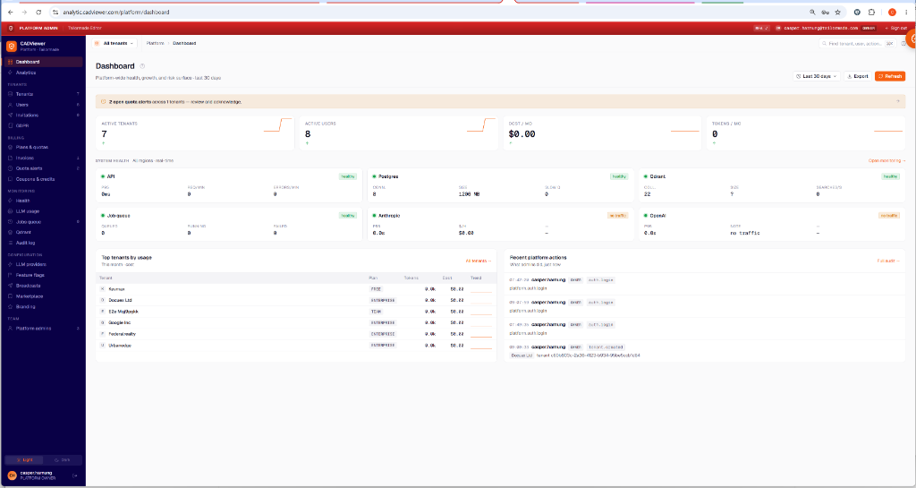 Platform Dashboard