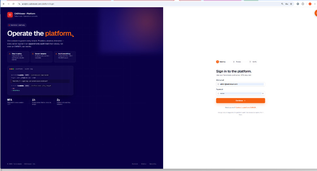 Platform Login