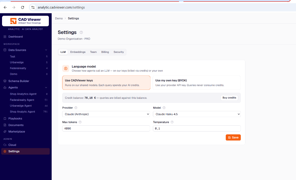 Settings Configuration