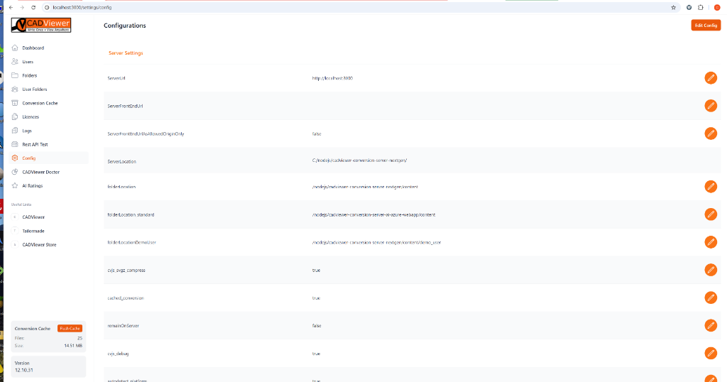 Configuration Pane